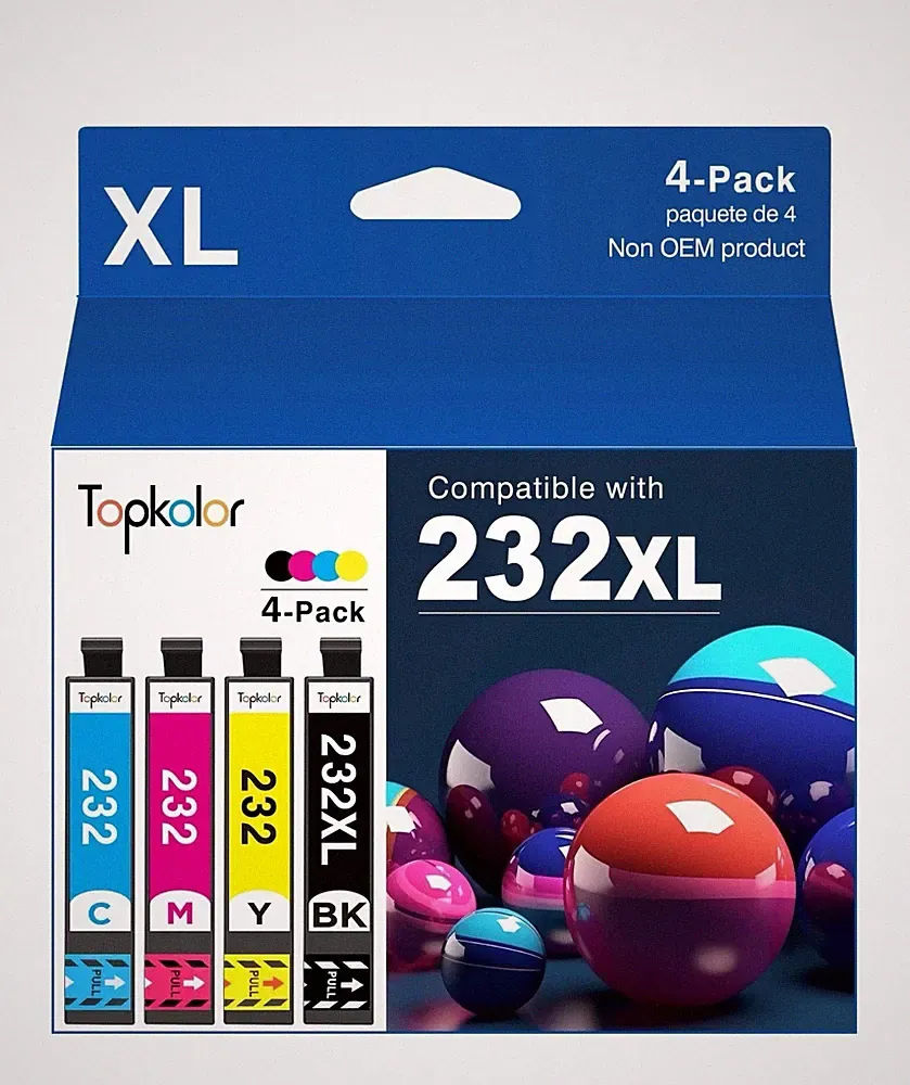 232XL Ink Cartridges Combo Pack Epson Printers Black Magenta Yellow Cyan