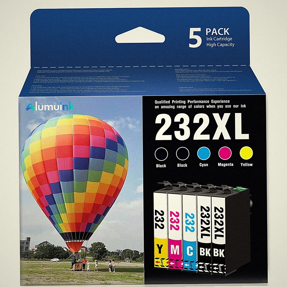 232XL Ink Cartridges Compatible for Epson XP-4200 WF-2930 WF-2950 (5-Pack)