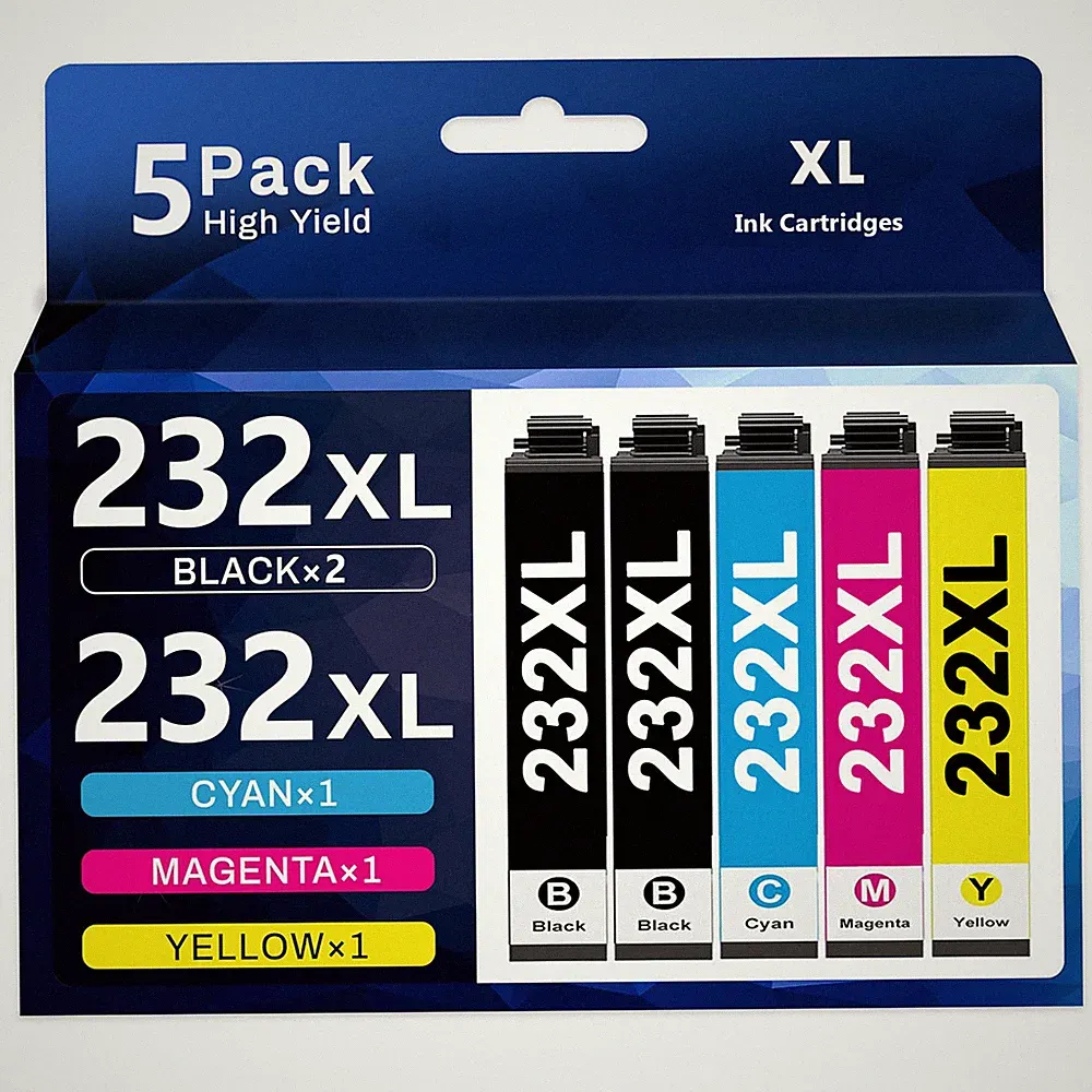 5 PACK 232XL T232XL Ink Replacement for Epson WF-2930 WF-2950 XP-4200 XP-4205