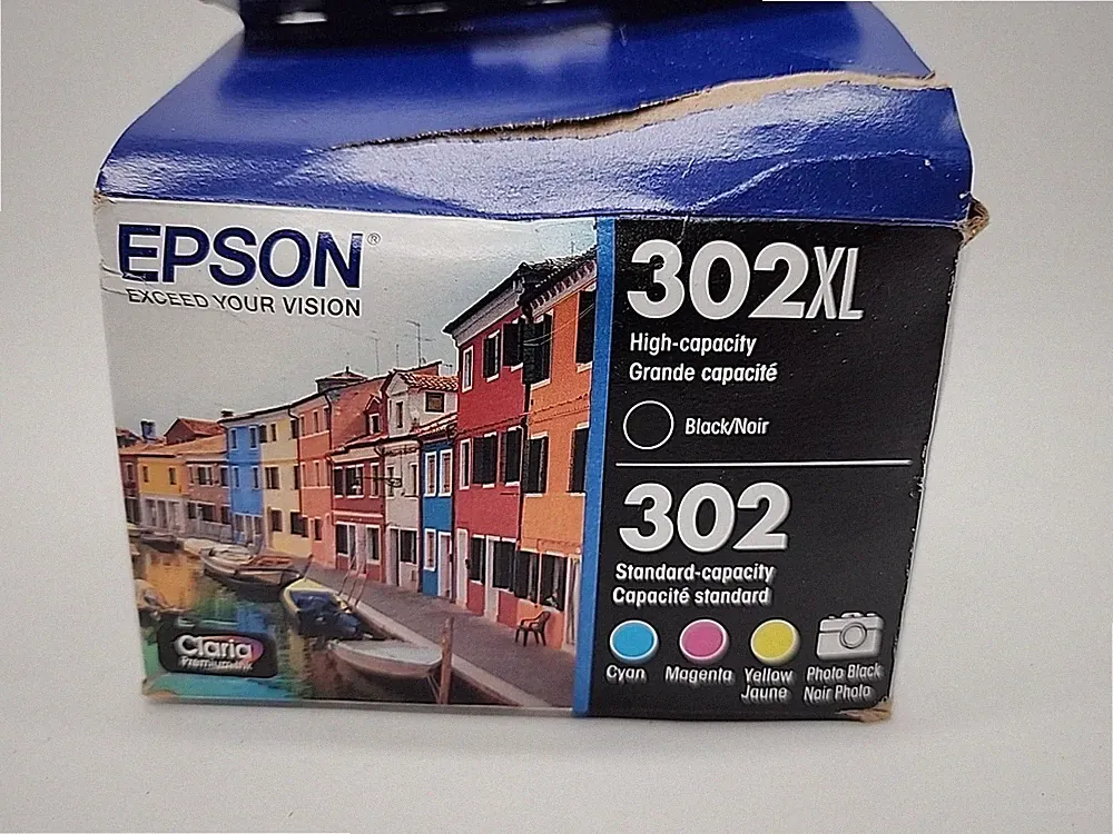 EPSON T302XLBCS Ink Cartridges Black Cyan Magenta Yellow Photo Tri Color Combo
