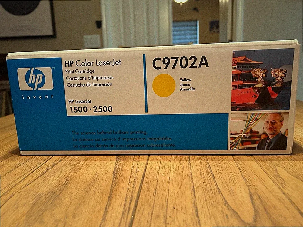 HP Yellow Toner Cartridge, Computer Supplies, Printer Ink (C9702A)