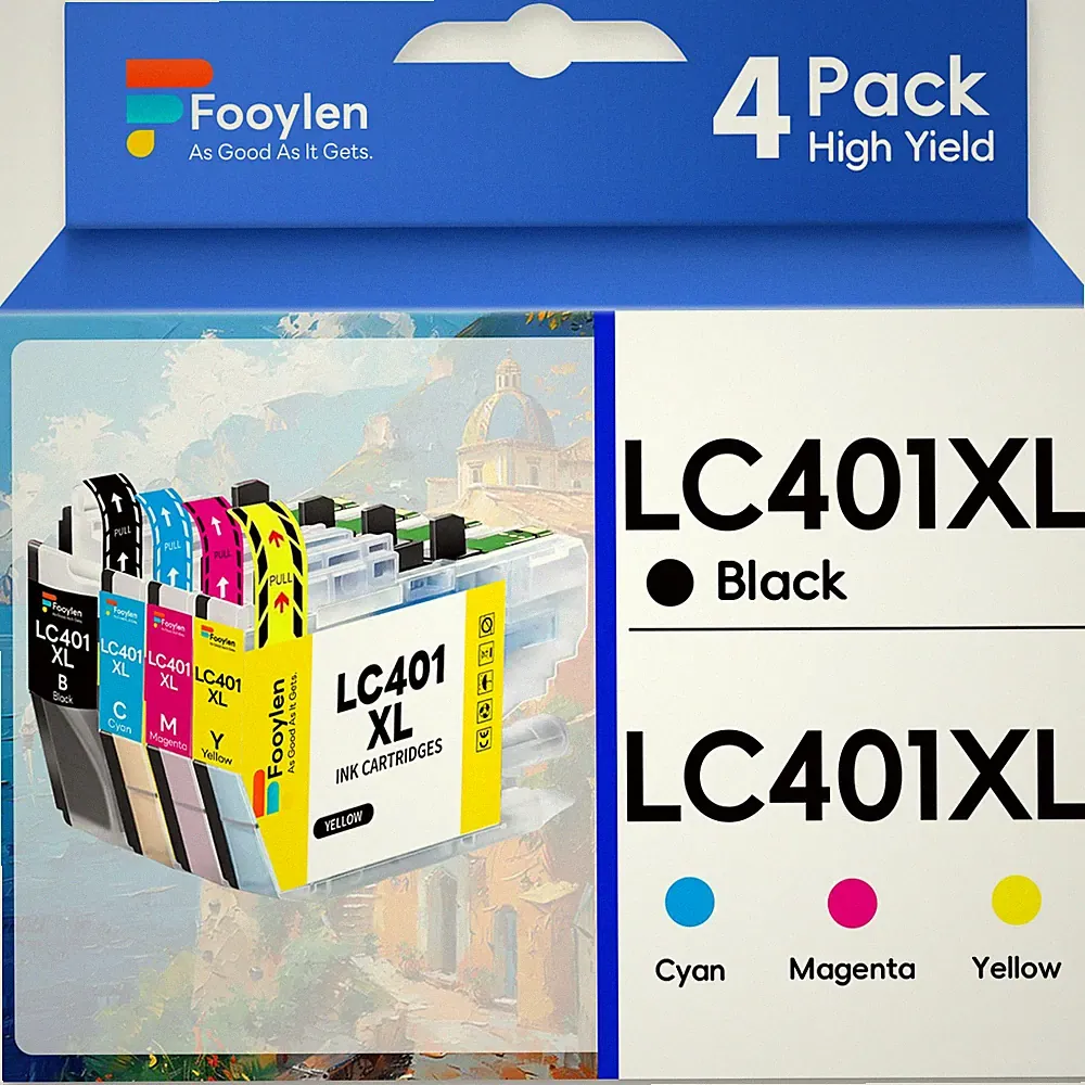 LC401 LC401XL Ink Cartridges for Brother MFC-J1010DW MFC-J1012DW MFC-J1170DW