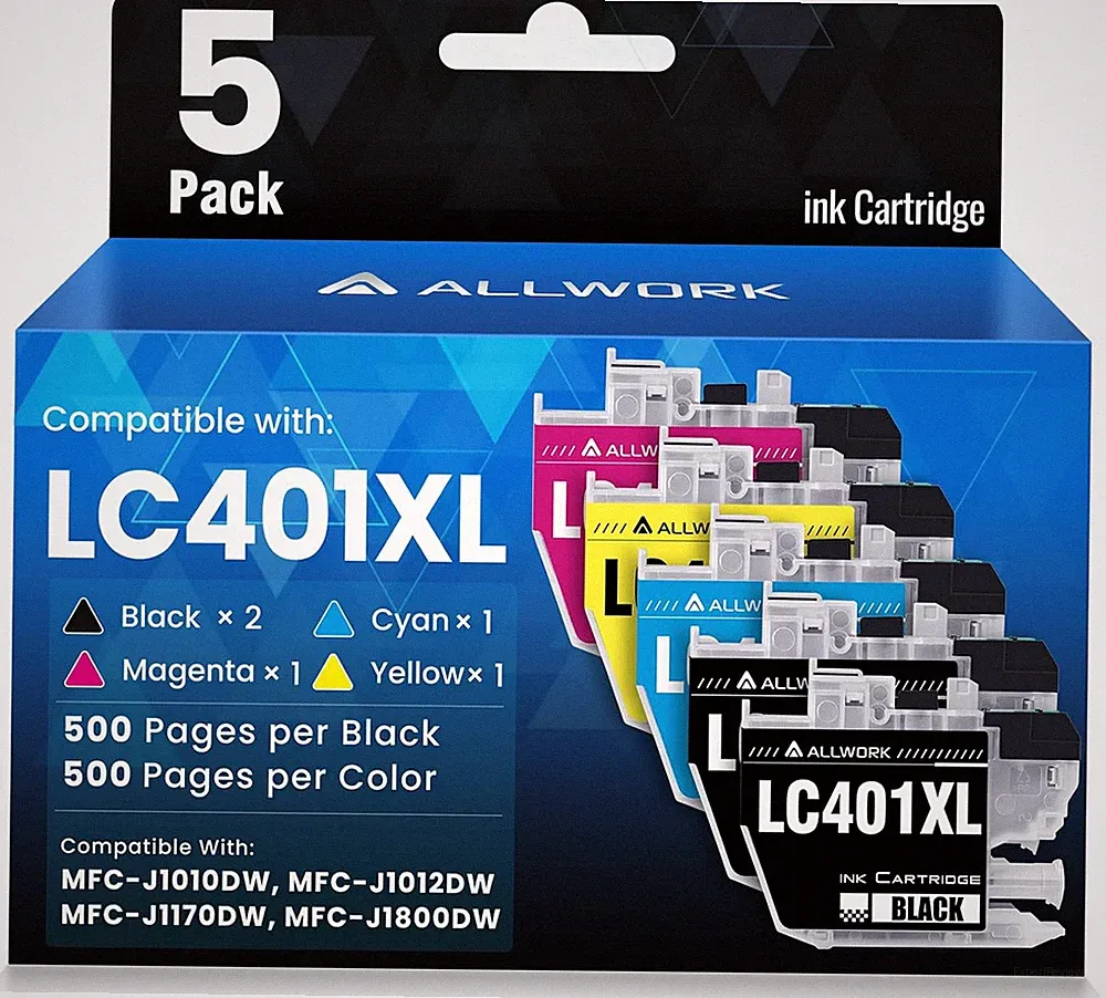 LC401XL LC401 MFC-J1010DW High Yield Ink Cartridges for Brother Printer LC401XL