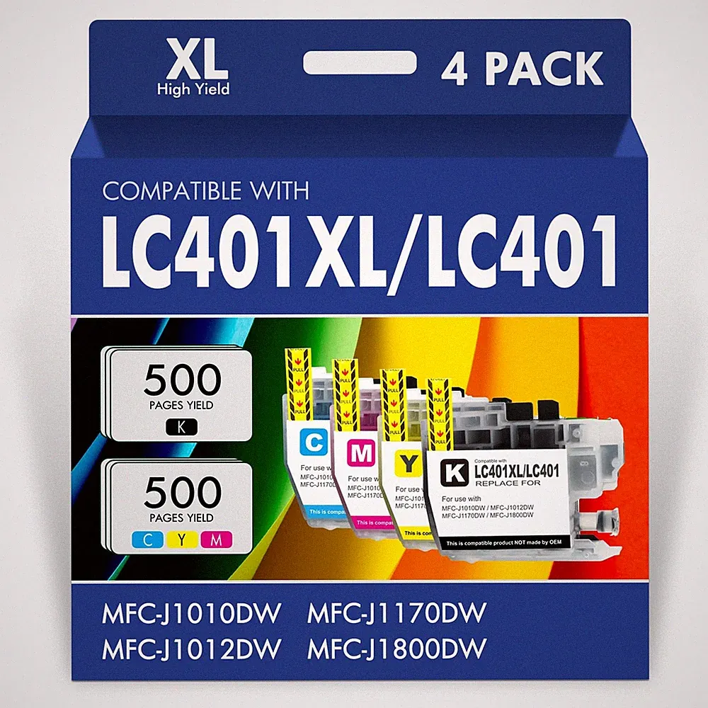LC401XL LC401 MFC-J1010DW Ink Cartridges for Brother Printer 401XL LC 401 for...