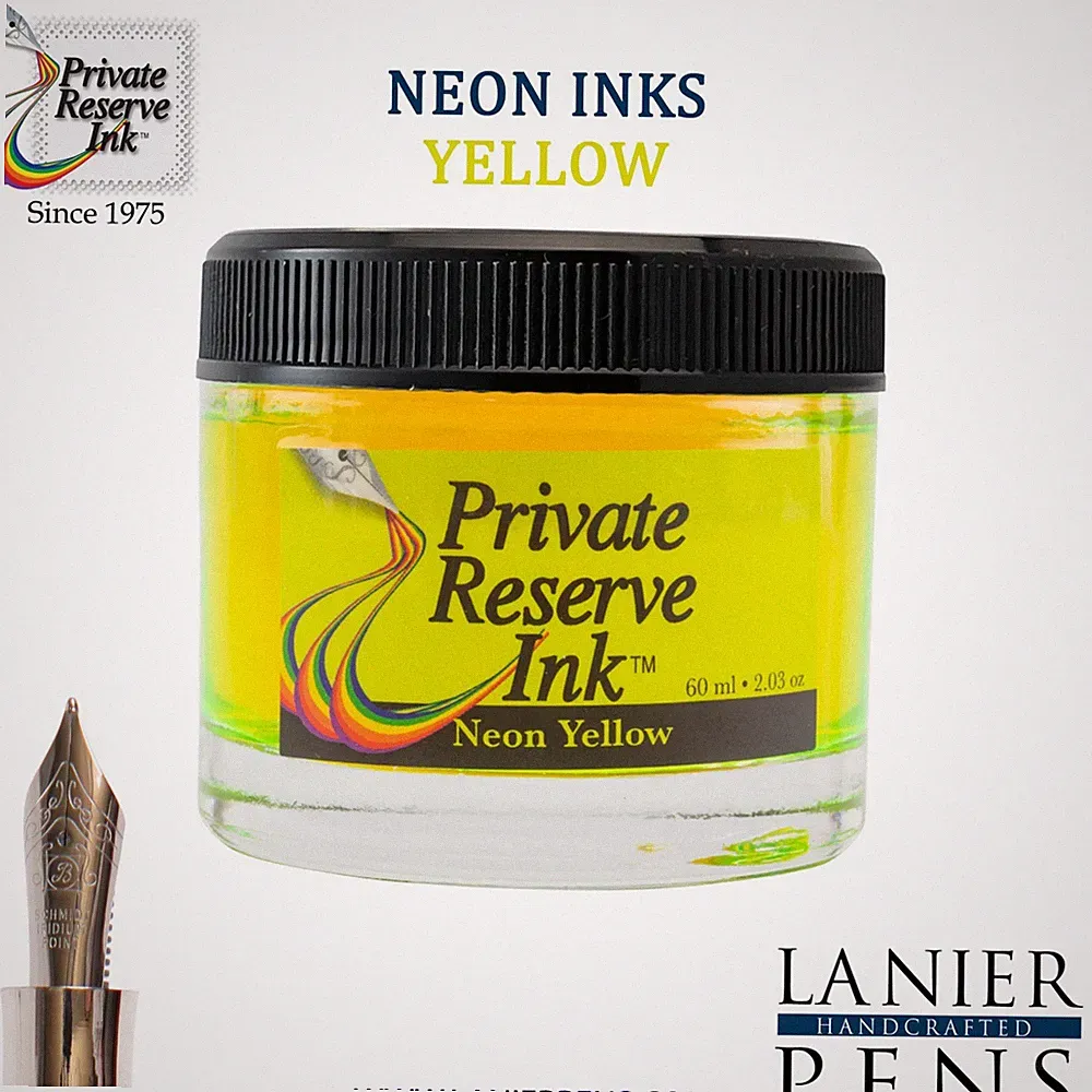 Private Reserve Ink Bottle 60ml - Neon Yellow (PR17063)