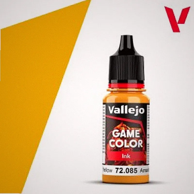 YELLOW INK Vallejo Game Color Ink 72.085 (18 ml/0.6 oz bottle)